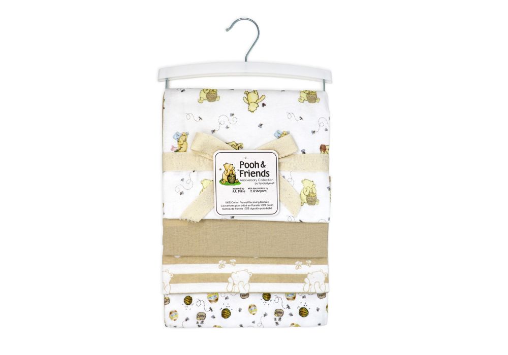 4pk Receiving Blankets Pooh & Friends