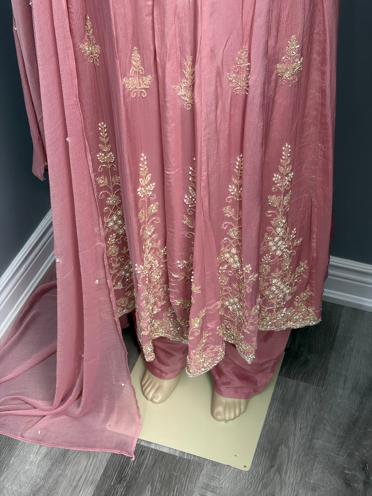 Pure Chinon Handwork Anarkali Suit AK3941-1226