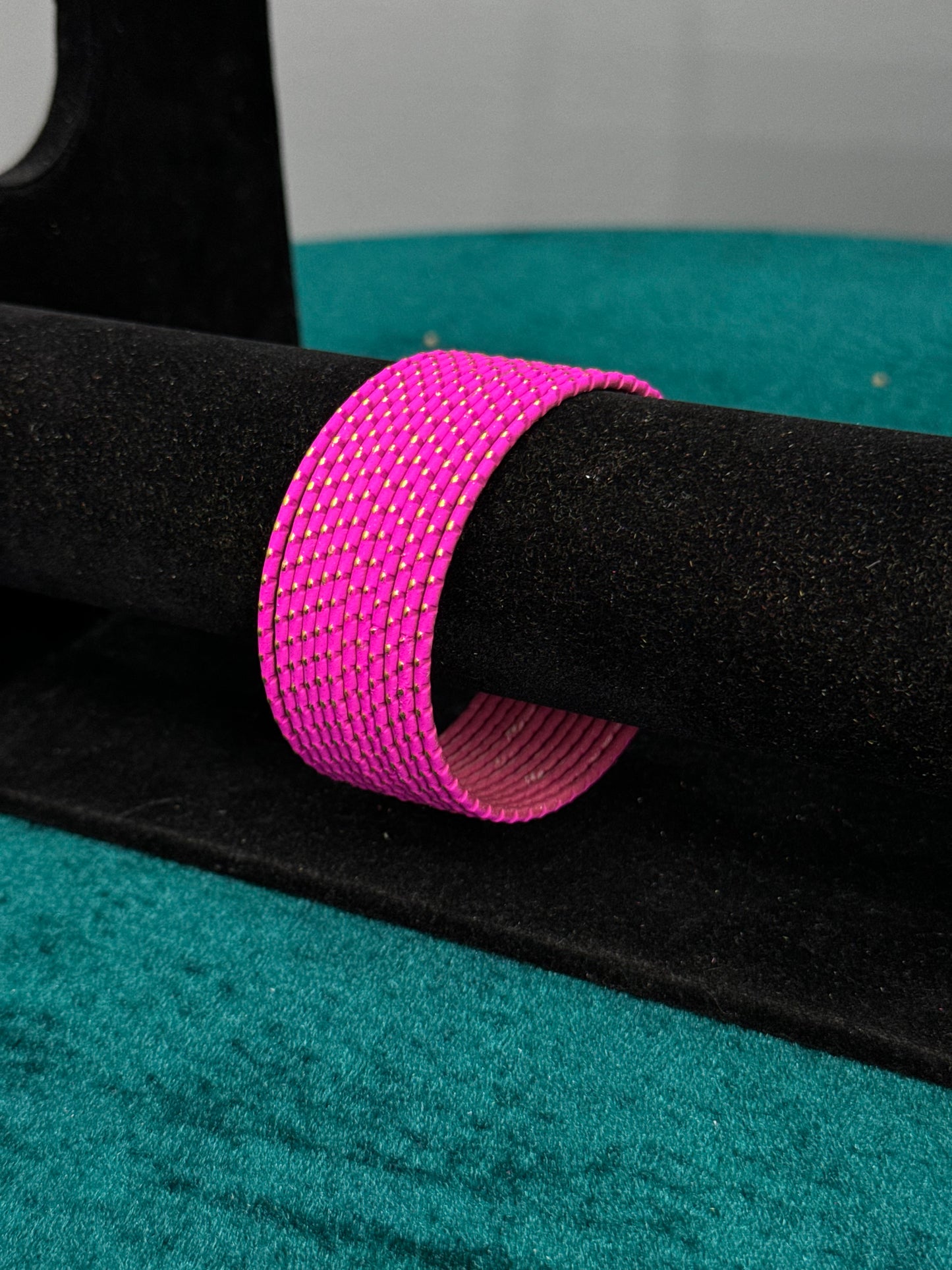 Hot Pink Plain Bangles Size 2.12