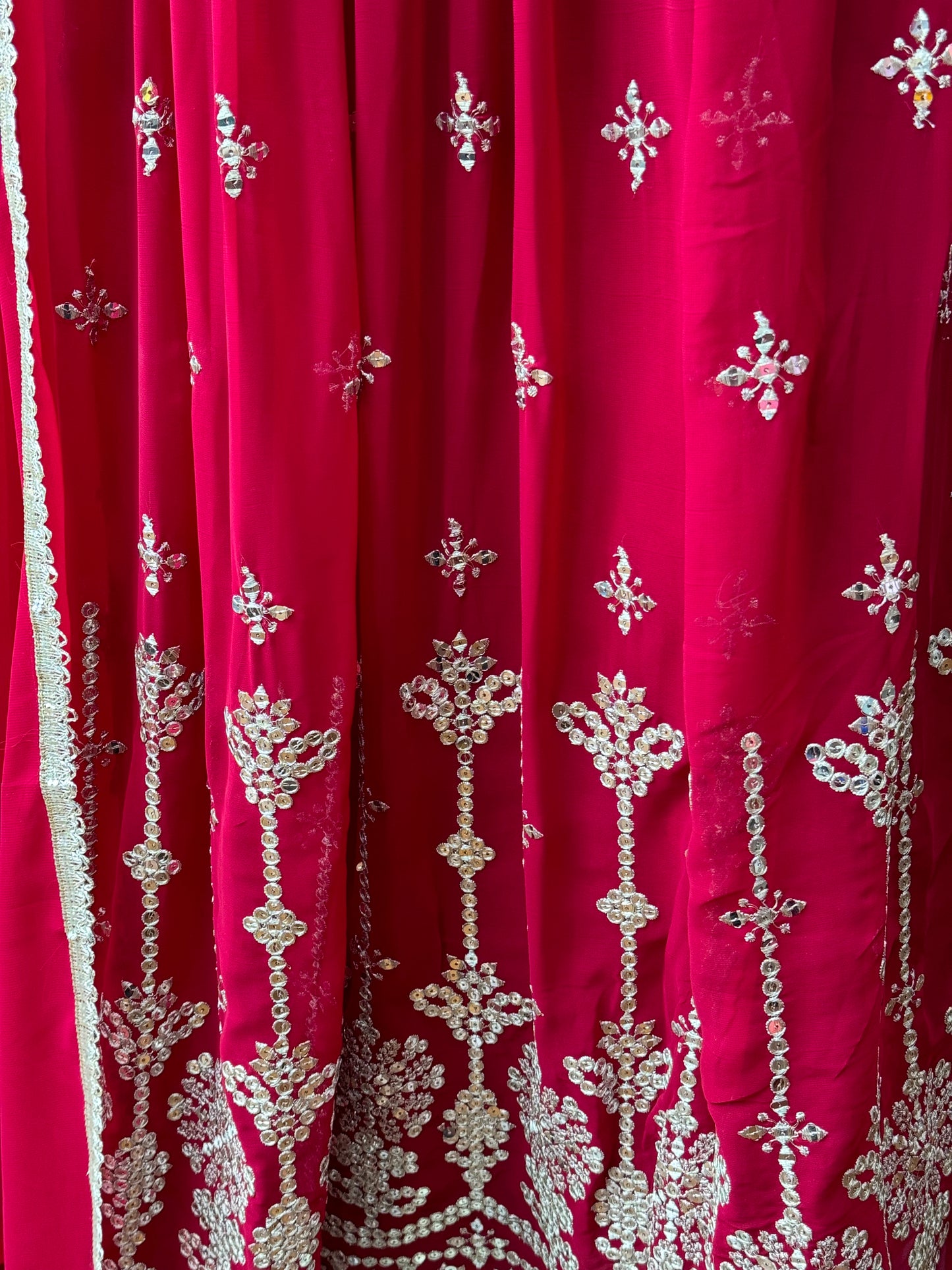 Red Sequence Work Lehenga