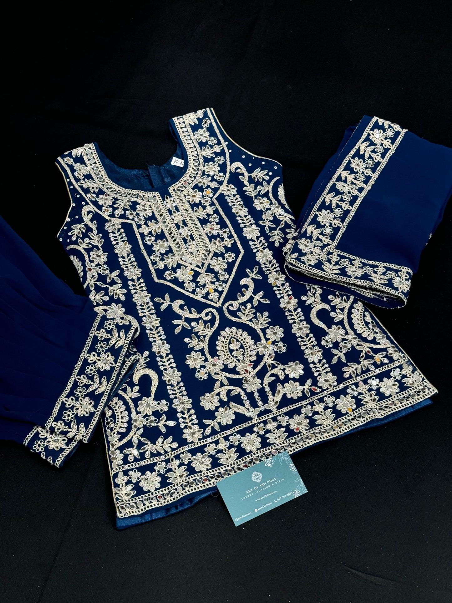 Lavleen Kids Salwar Suit- Blue