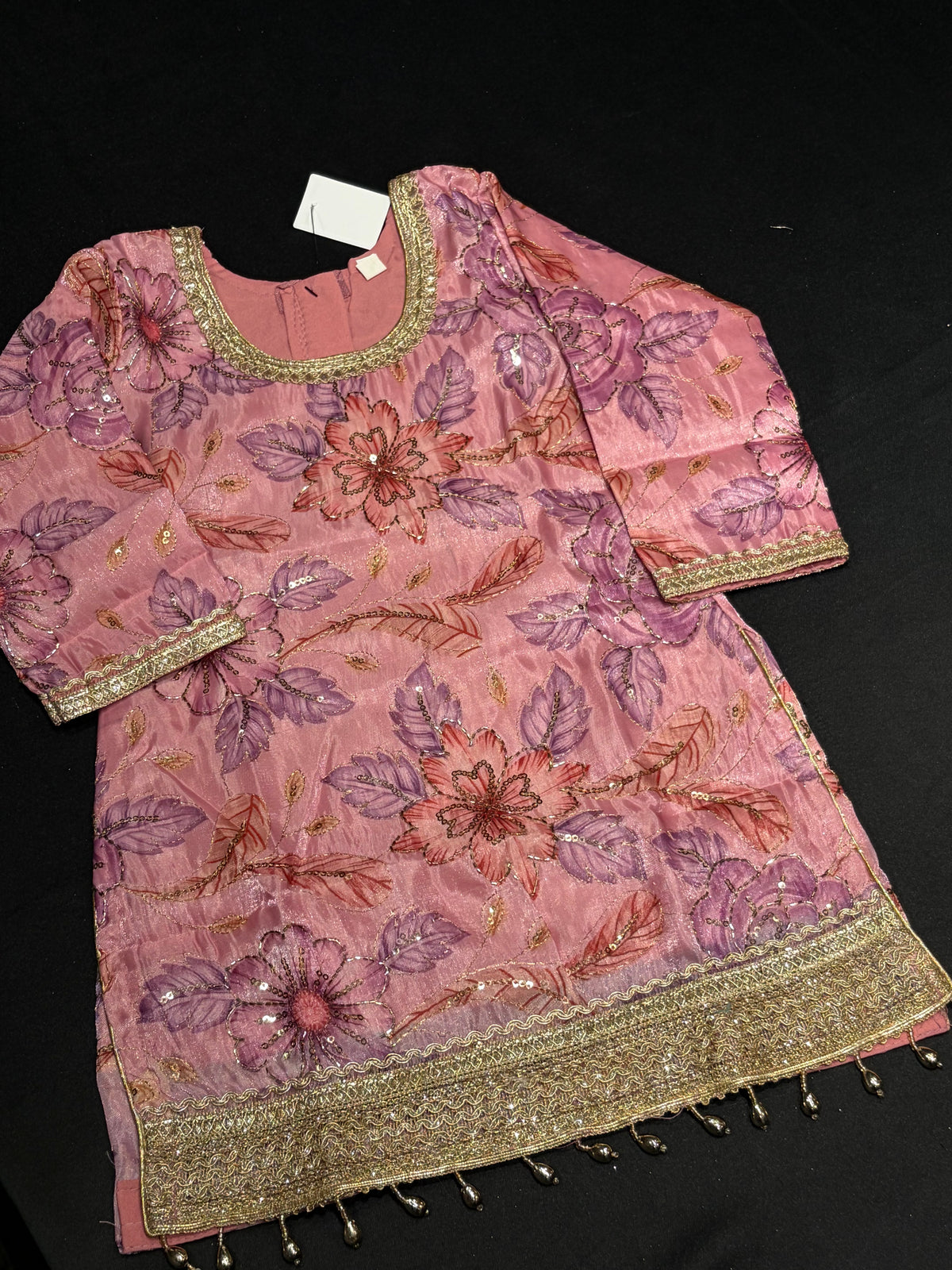 Pink Rose Bloom Kid’s Sharara