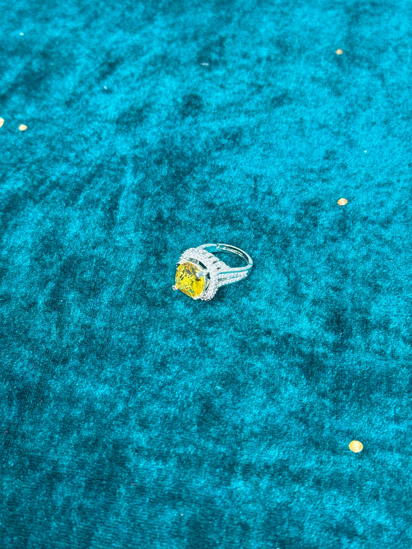 Chandiya Yellow AD Ring