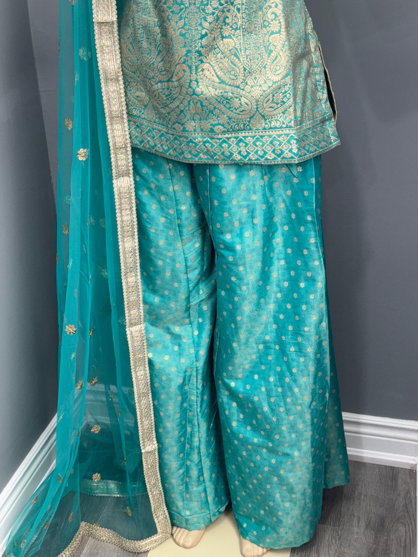 Readymade Short Kameez Sharara Suit- AK4649-28