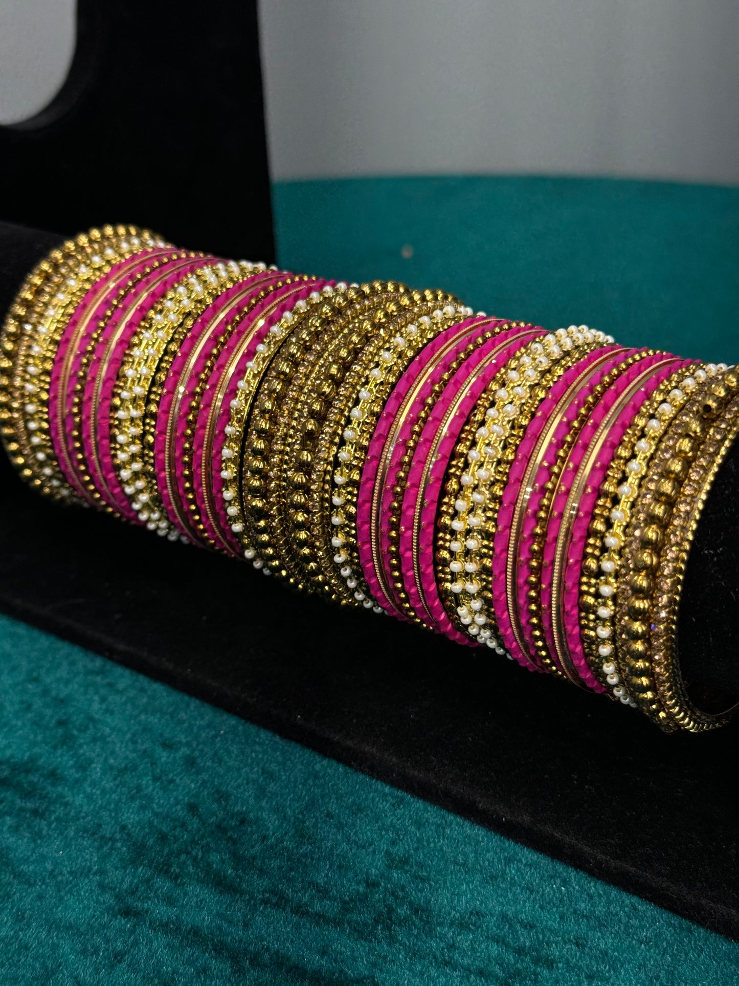 Hot Pink Designer Work Bangles