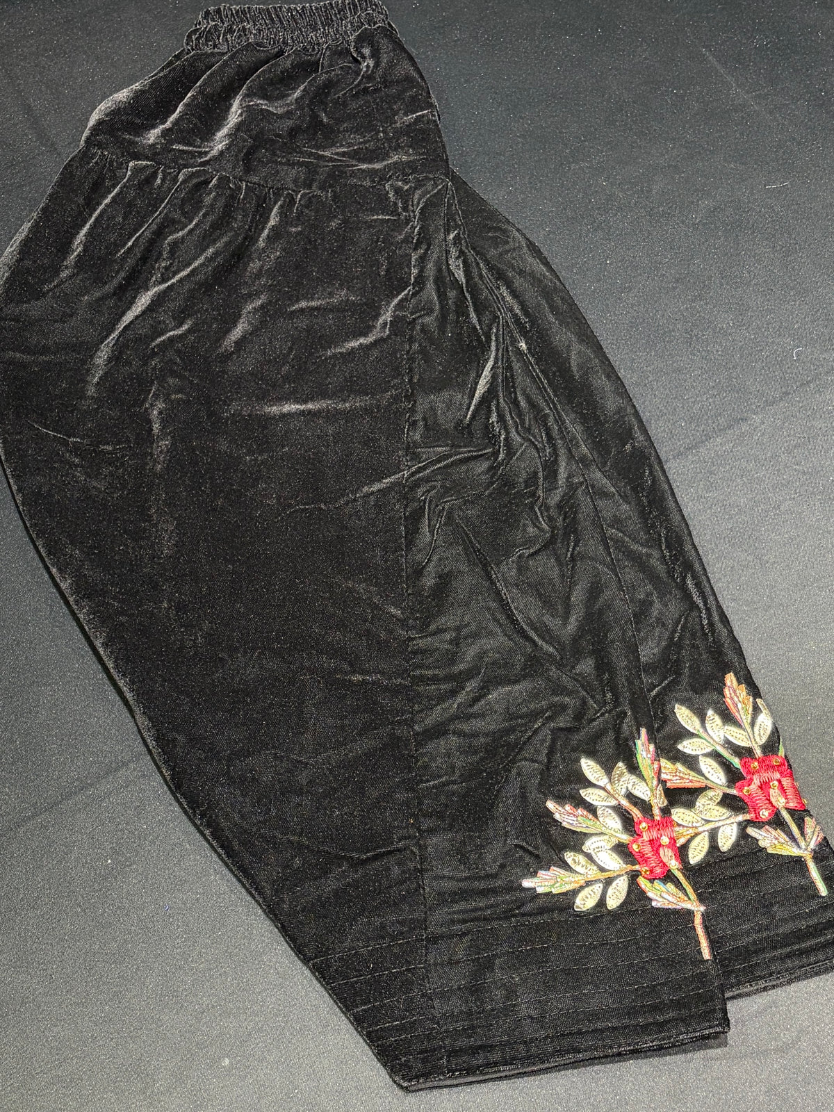 Black Velvet Gota Patti Frock Salwar