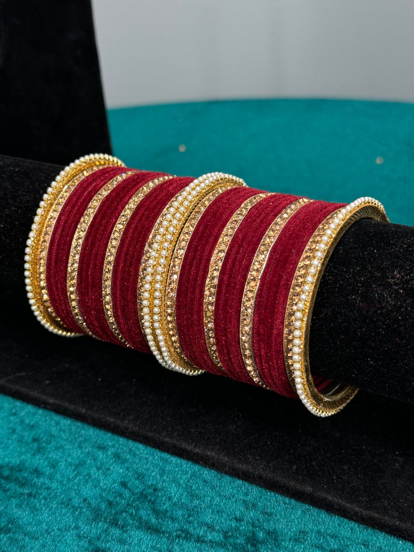 Designer Velvet Work Bangles