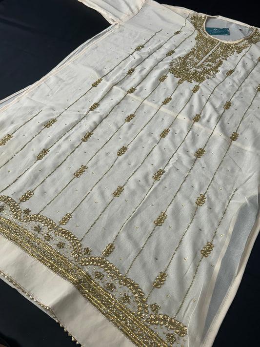 Narm Rang Kalakari Peach Semi-Stitched Suit