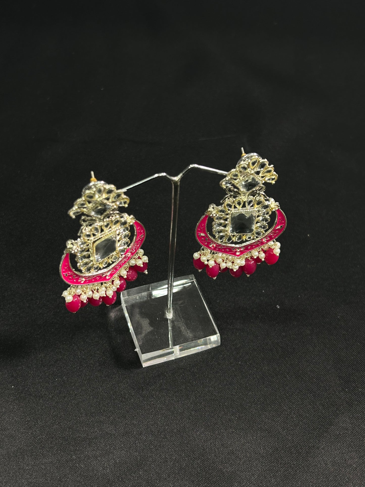 Red Chandni Earrings