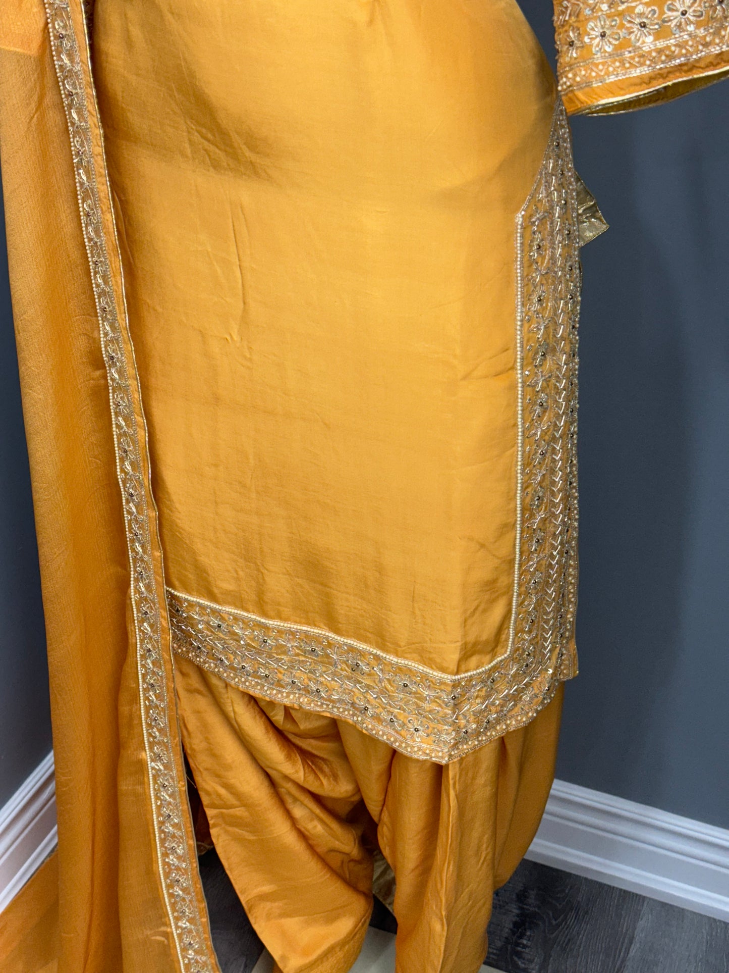 Pure Crepe Handwork Salwar Suit