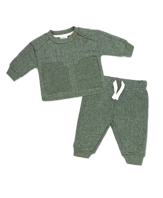 Infant Boys Quilted Sweater Jogger Set