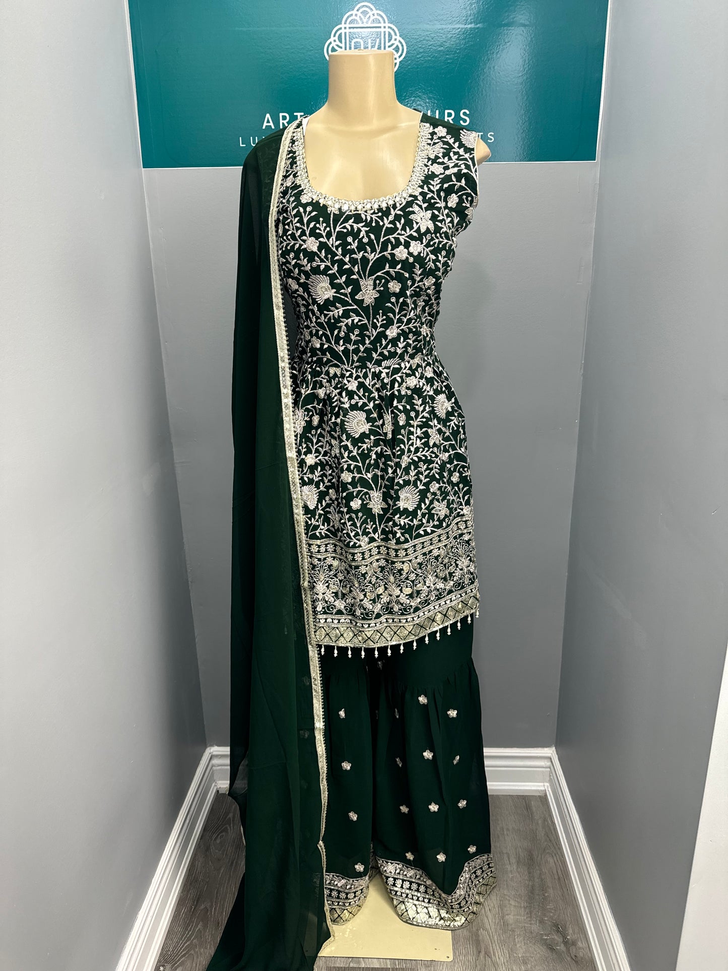 Readymade Frock Gharara Suit- AK4649-42