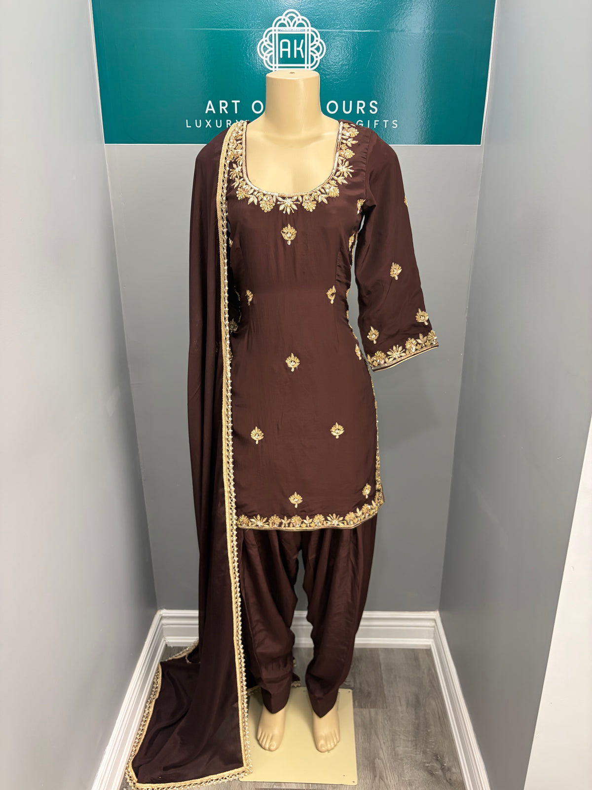 Brown Handwork Salwar Suit AK6974-4426