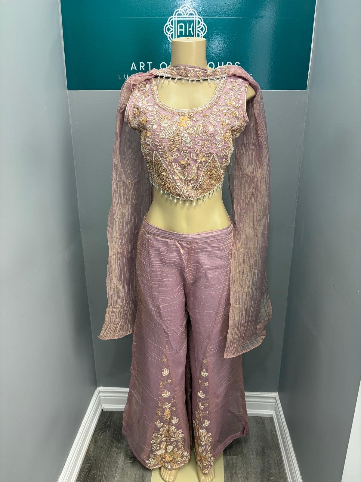 Readymade Blouse Sharara Suit- AK5758-1326