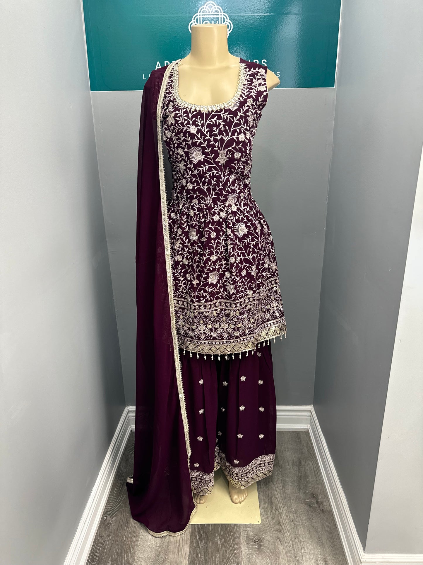 Readymade Frock Gharara Suit- AK4649-42