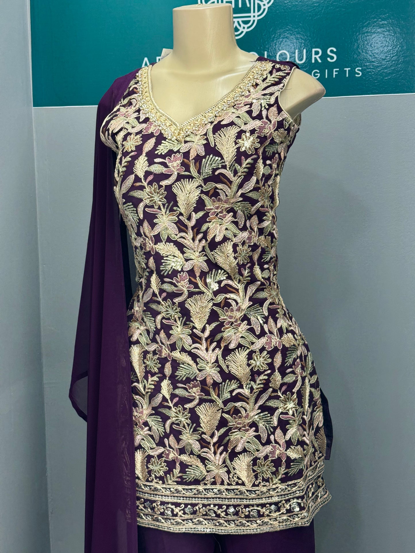 Readymade Sharara Suit- AK7073-14