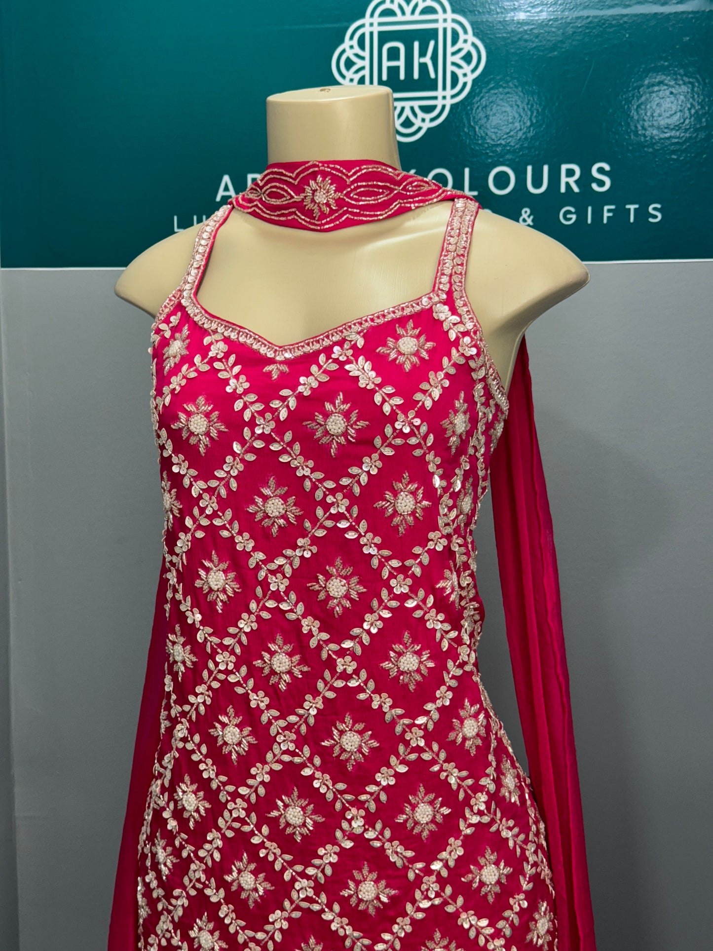 Handwork Gharara Suit- AK3941-1126