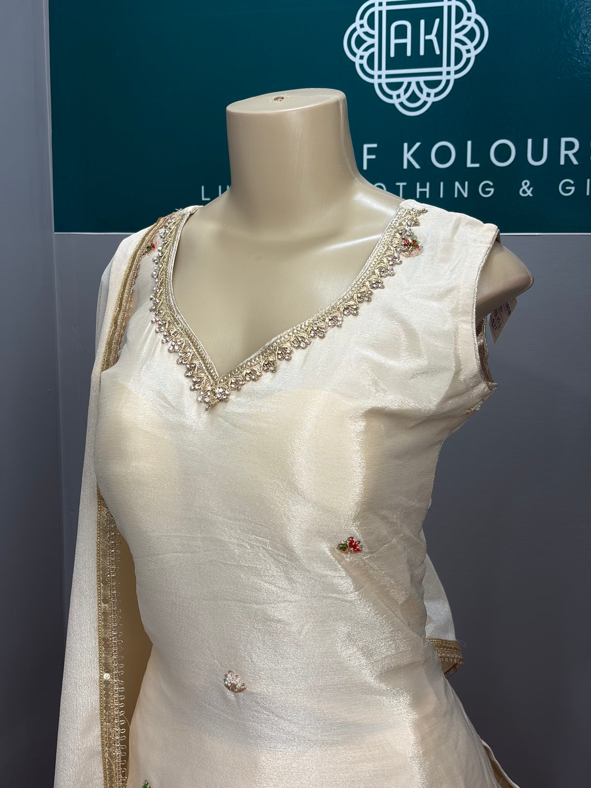 Ivory Readymade Sharara Suit AK6974-2626