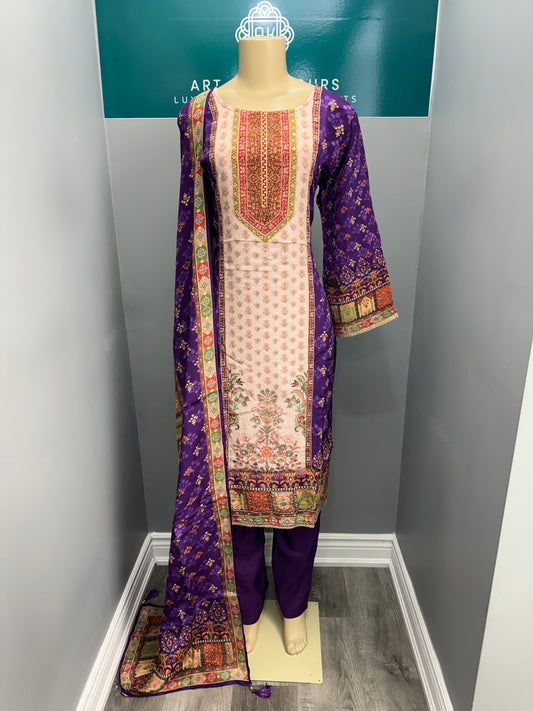 Readymade Crepe Pant Suit- AK2428-30