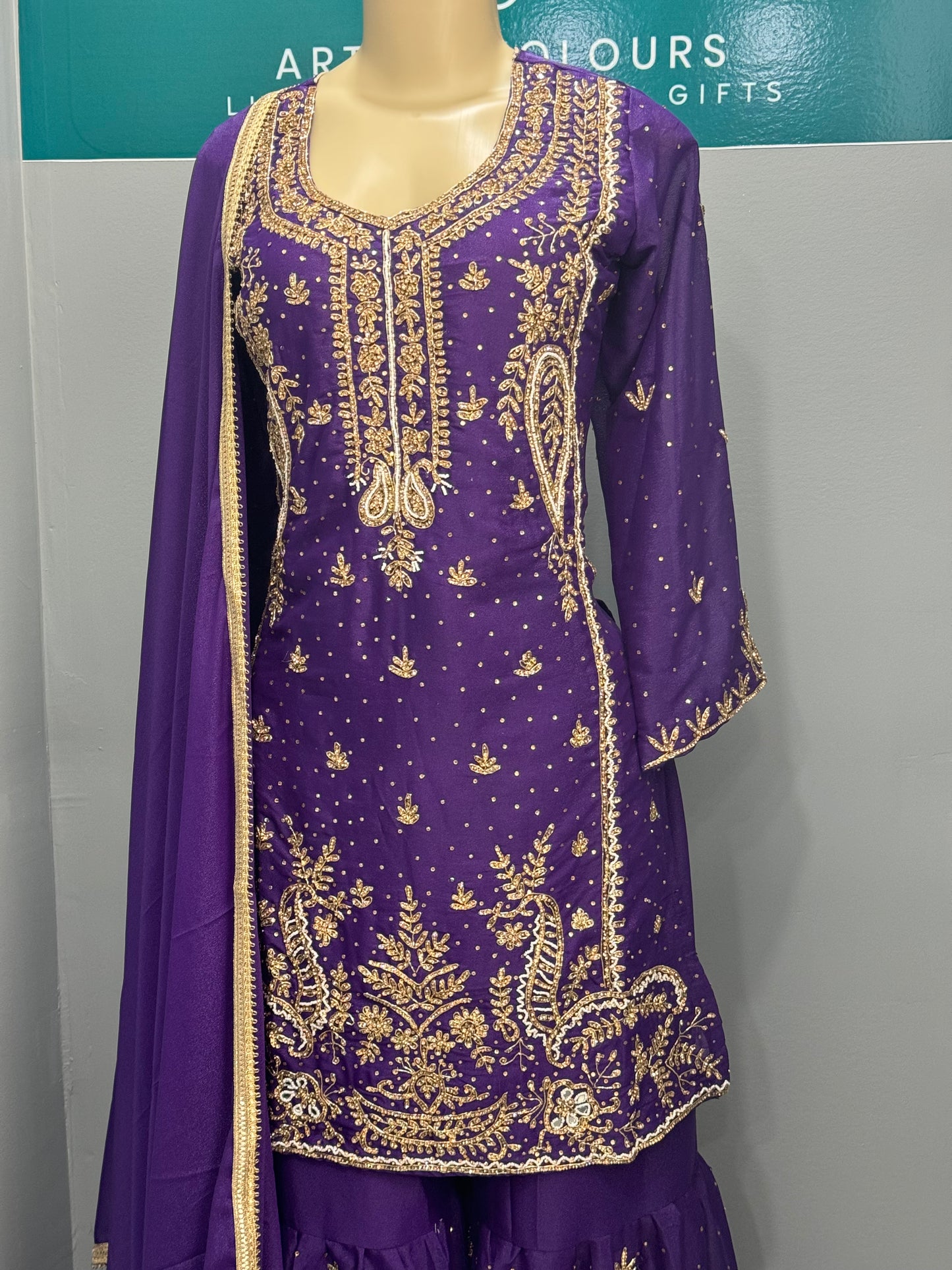 Readymade Gharara Suit- AK6465-13