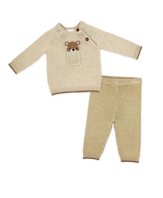 Knit Sweater Set- Tan