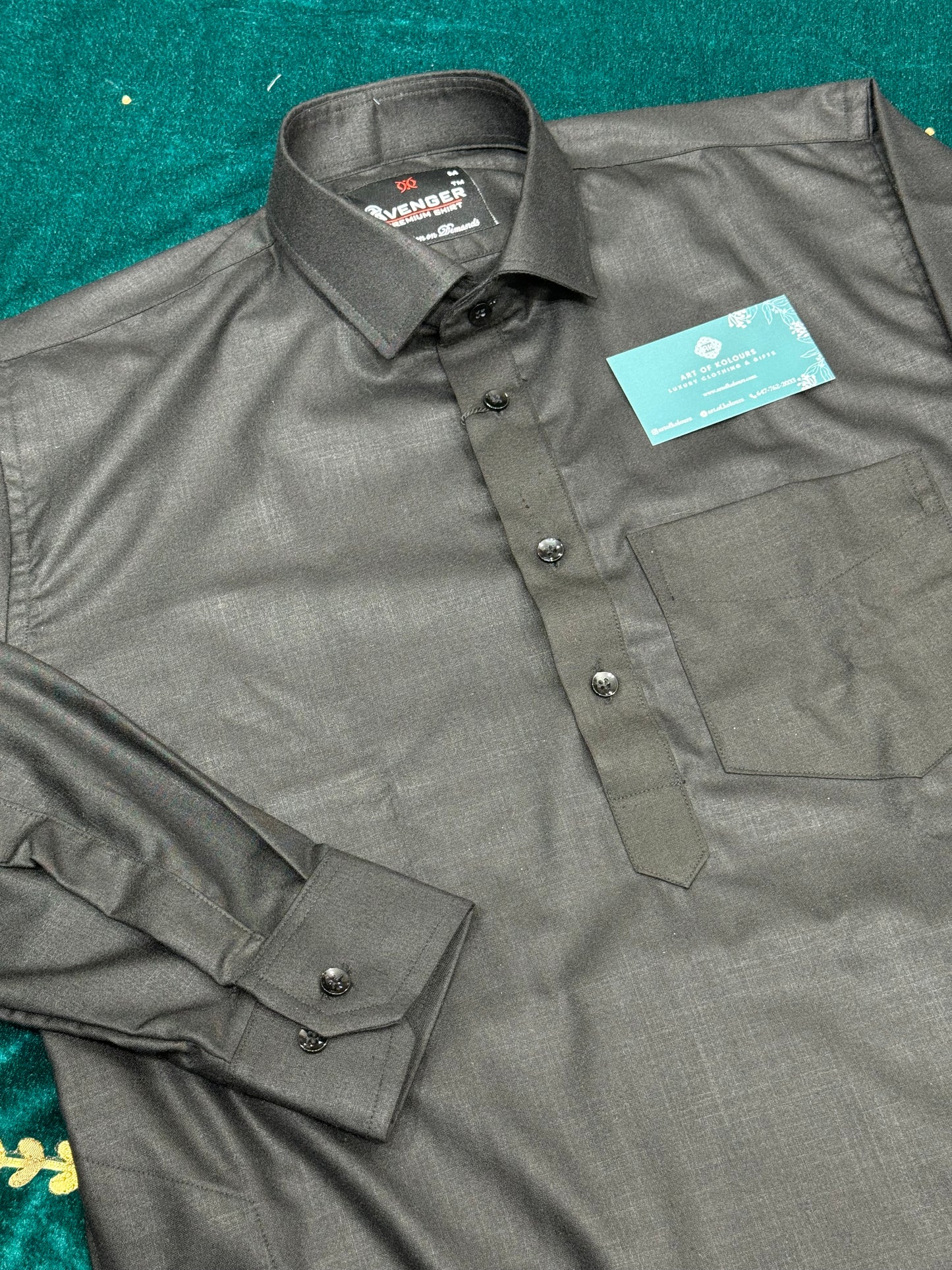 Readymade Kurta Pajama- Black