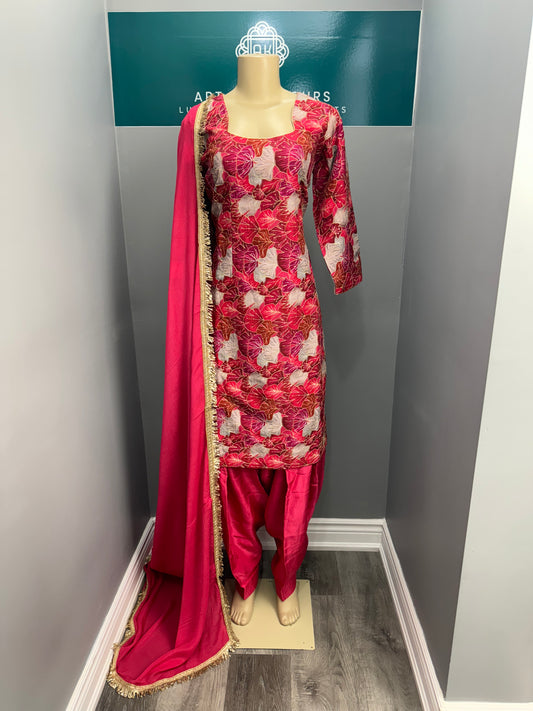 Position Work Dola Silk Salwar Suit