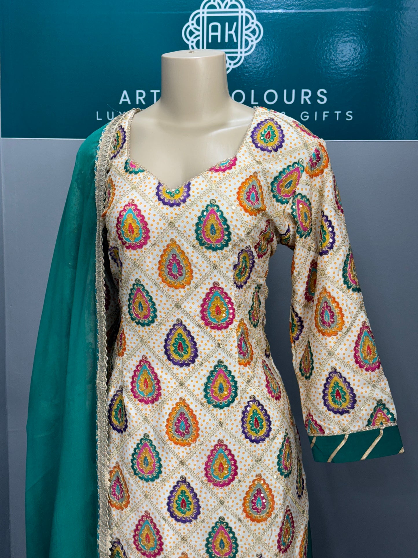 Position Work Sharara Suit- AKW0003