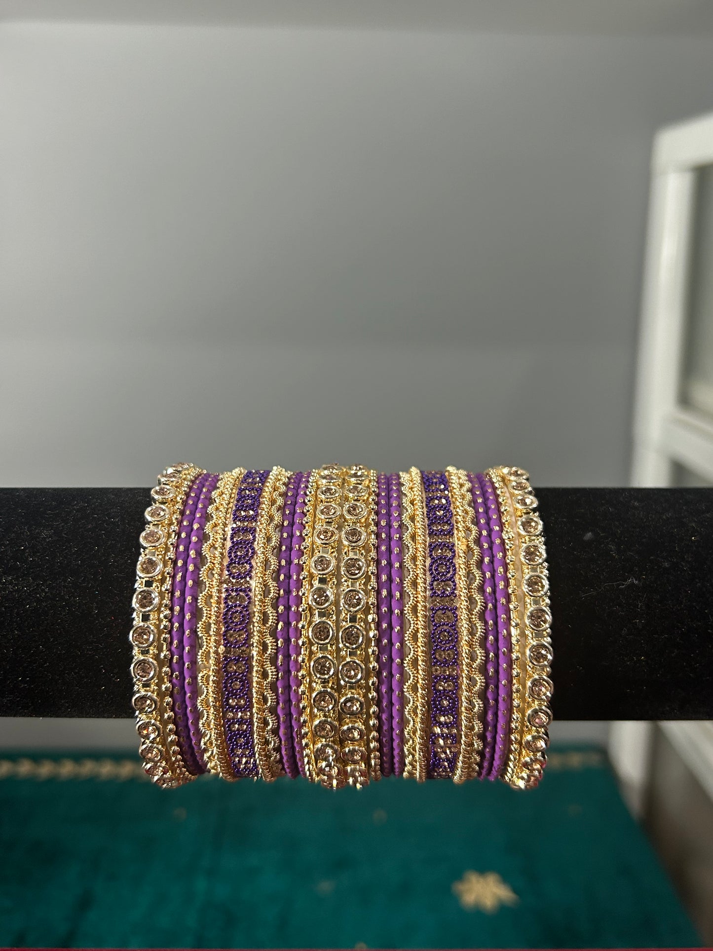 Purple Gold Noor Bangles