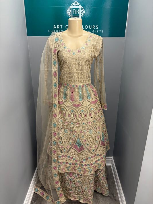 Embroidered Frock Lehenga- AK38-06