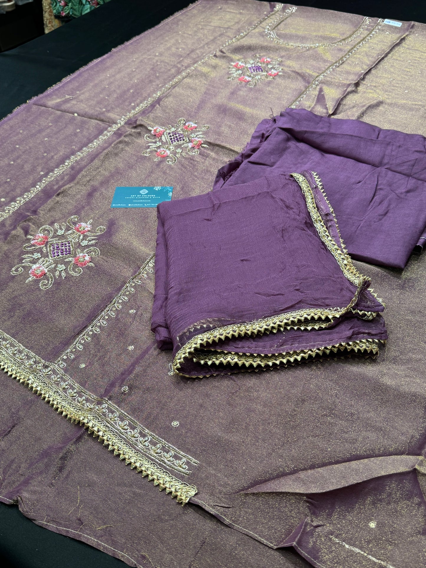 Plumaz Shimmer Unstitched Suit