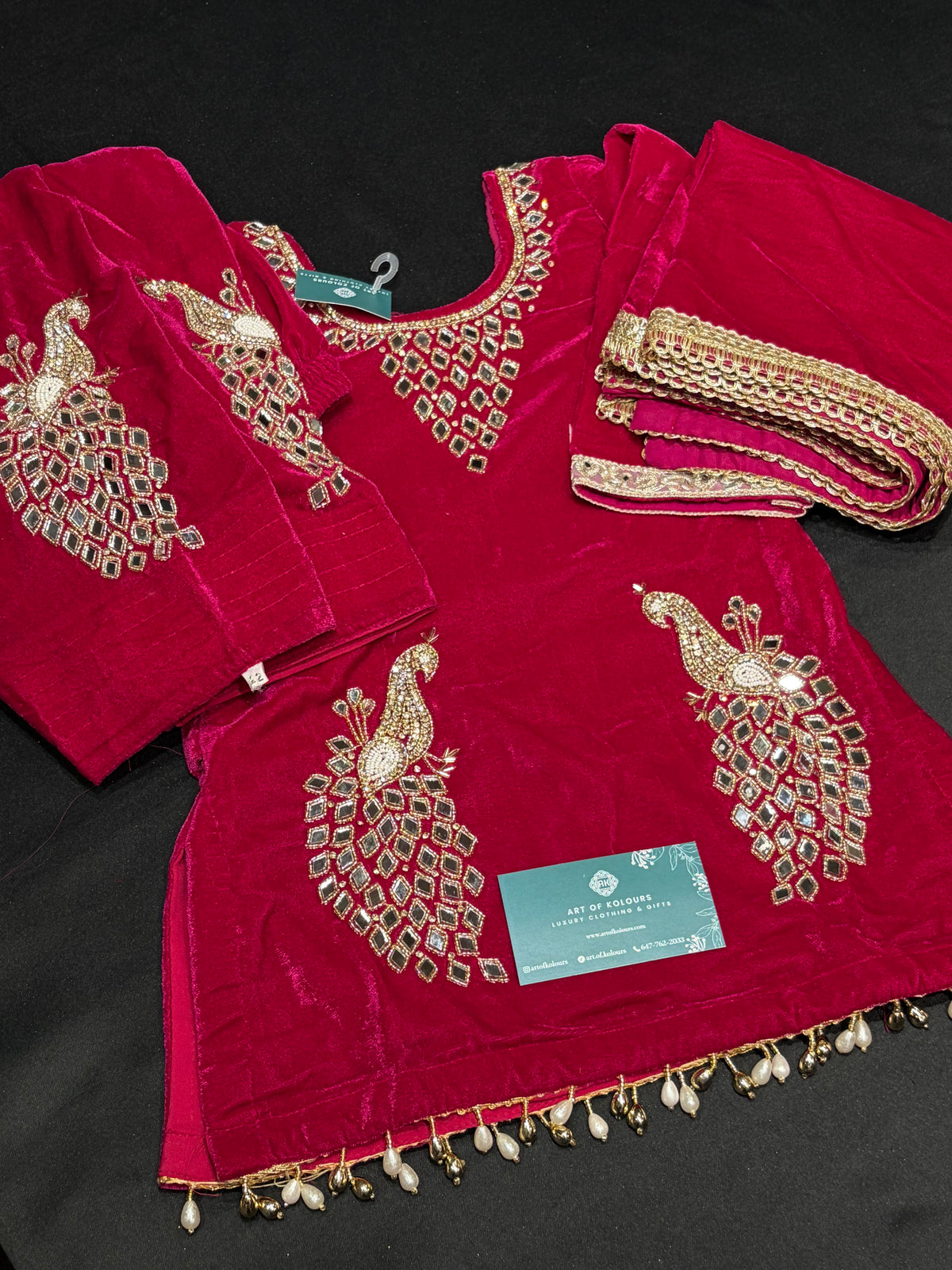 Ruby Velvet Morni Salwar Suit