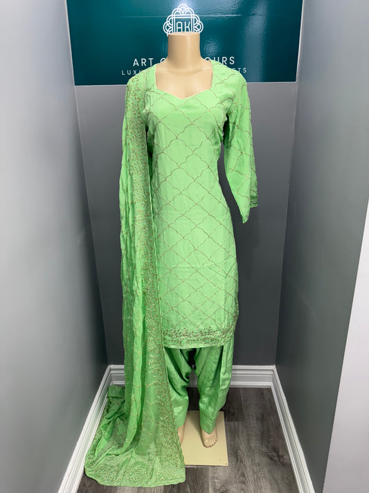 Pure Crepe Handwork Salwar Suit