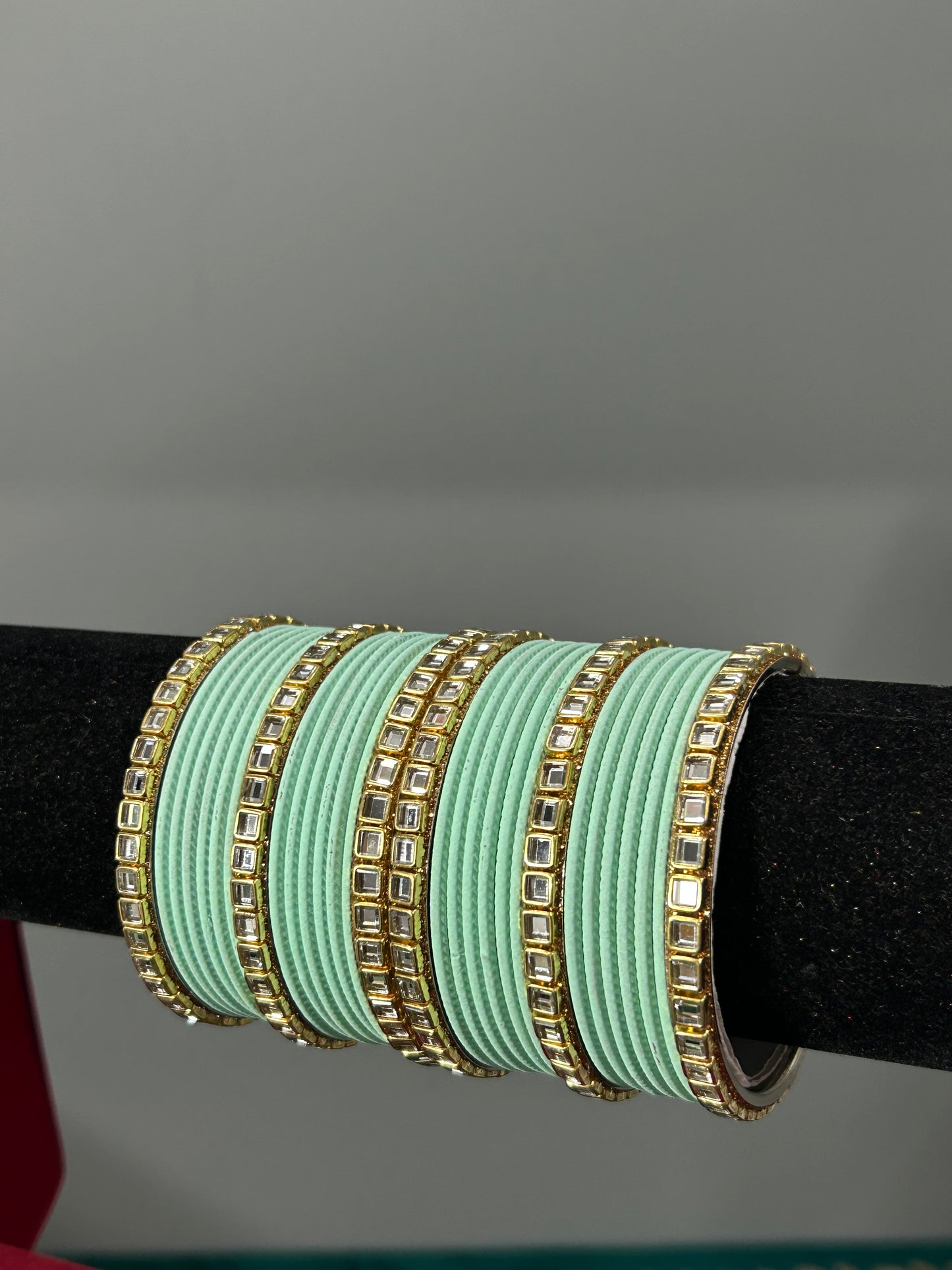 Mint Green Mirror Bangles