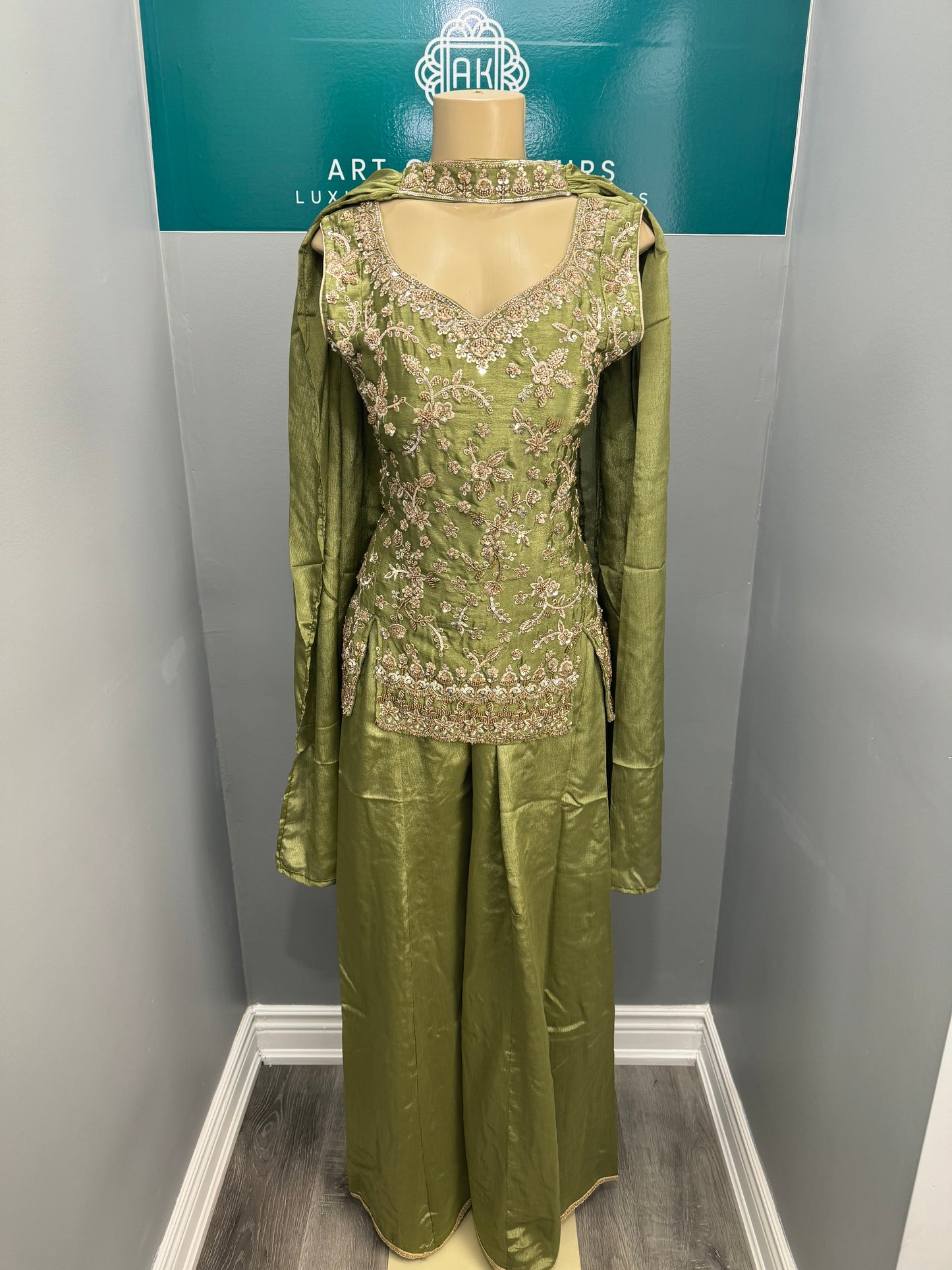 Readymade Short Kurti Sharara Suit- AK5758-1226