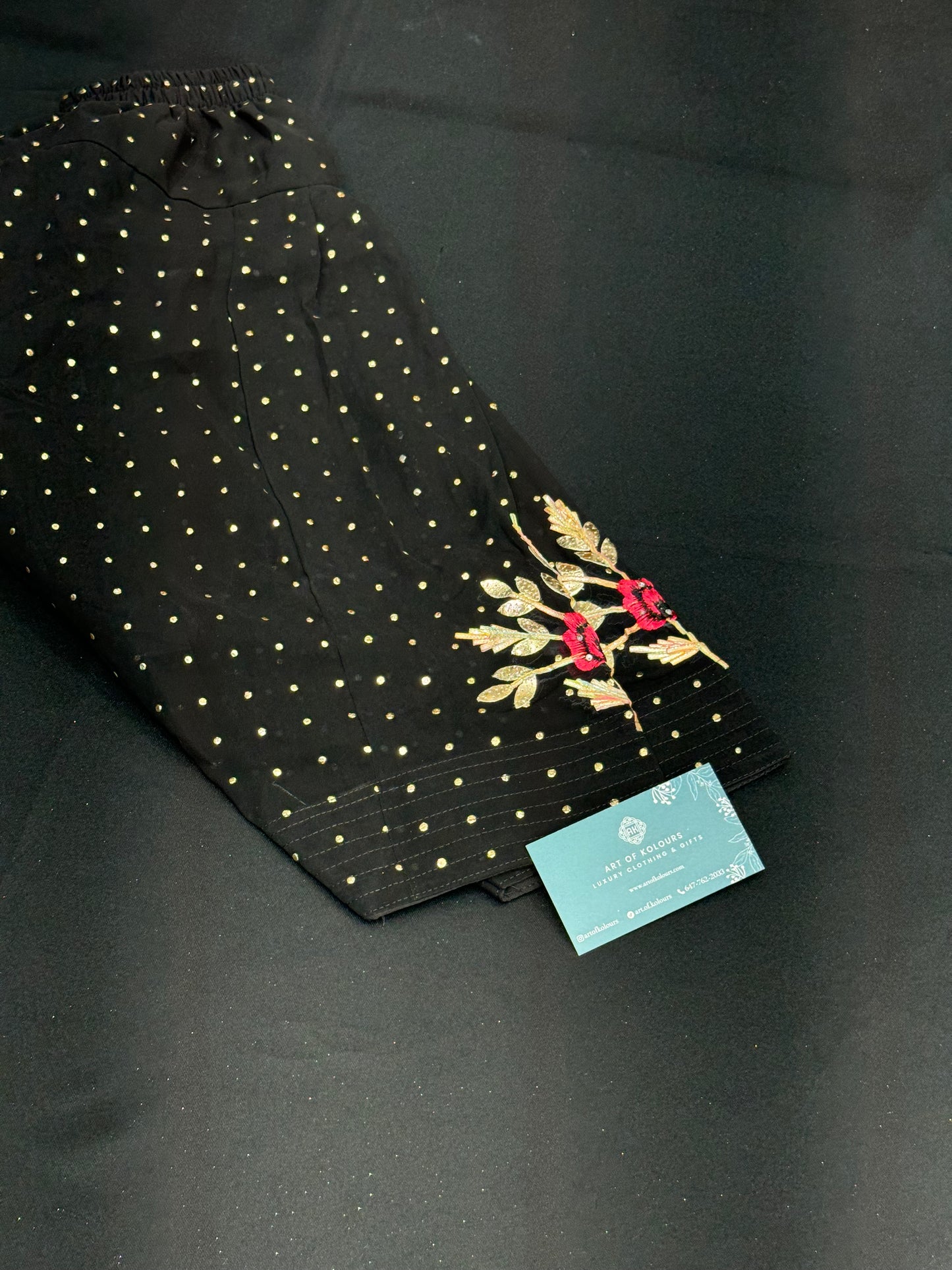 Pavi Kids Frock Salwar Suit- Black