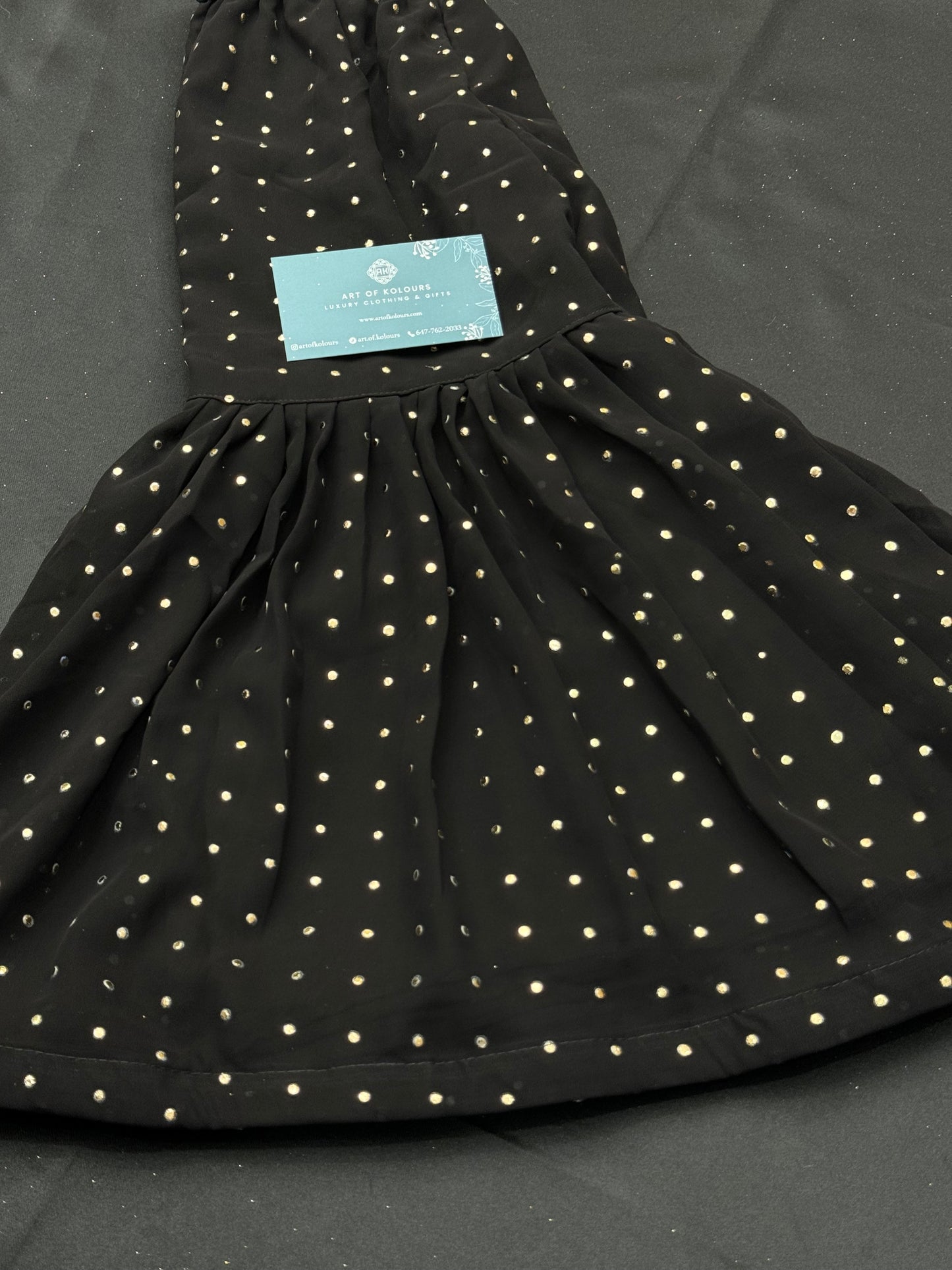 Naaz Kids Gharara Suit- Black