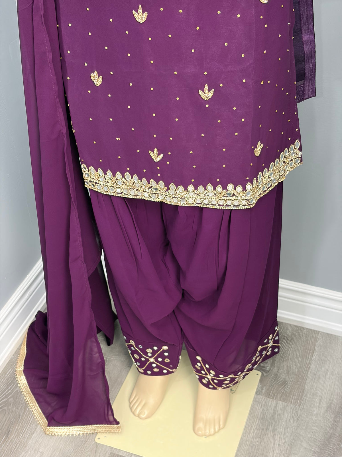 Wine Mirrorwork Salwar Suit AK6974-2526