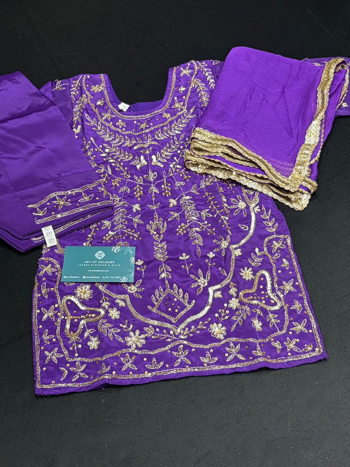 Royal Purple Handwork Salwar Suit