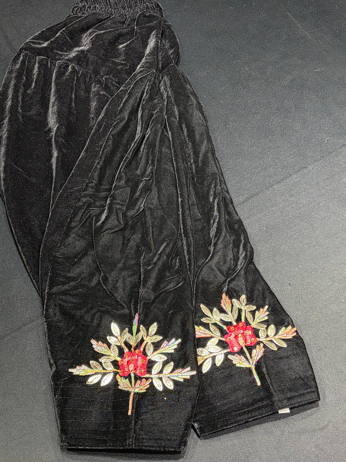 Black Velvet Gota Patti Frock Salwar