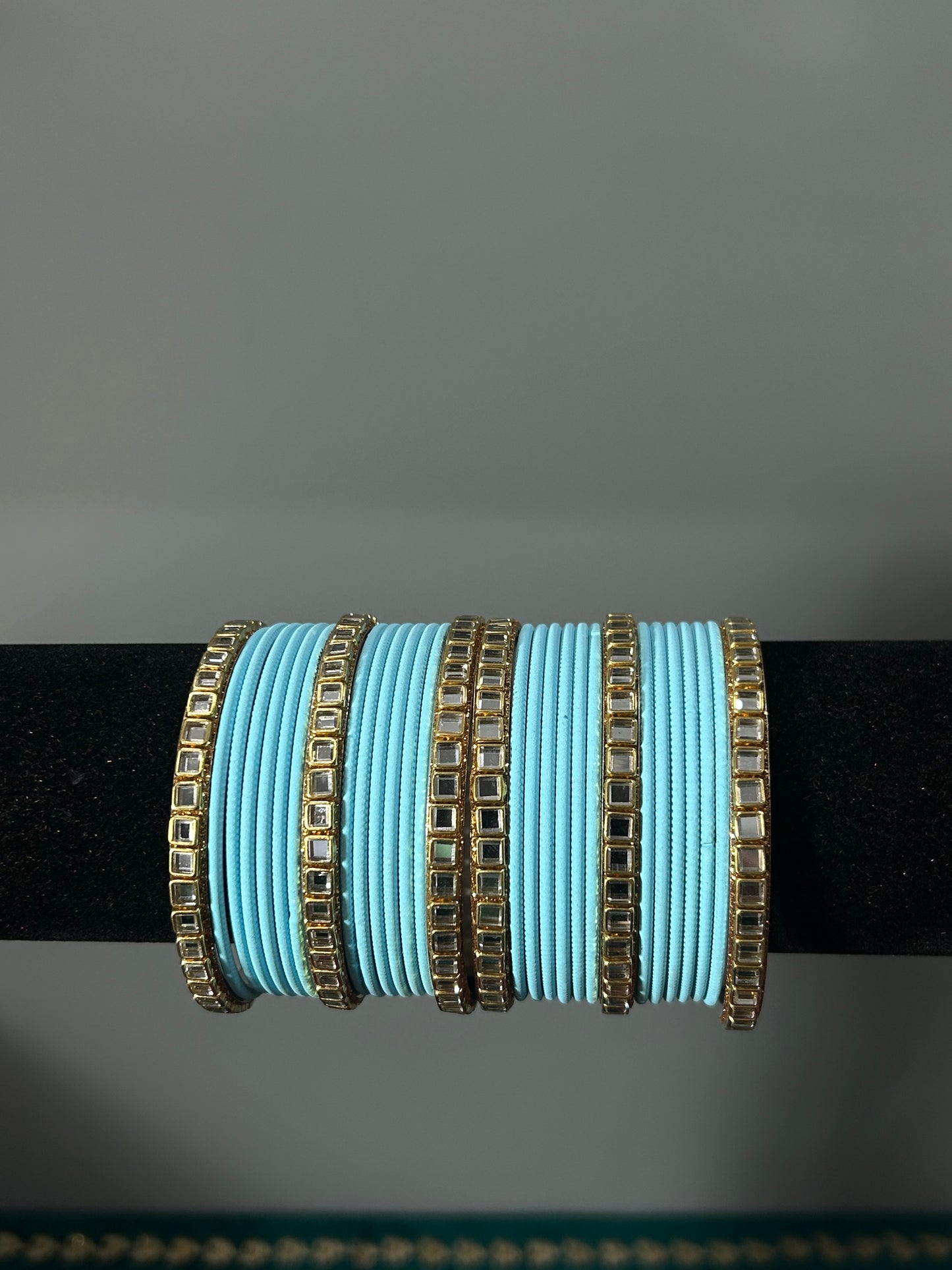 Baby Blue Mirror Bangles