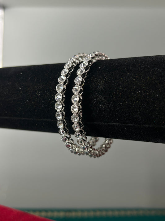 Classic Naaz Silver Kada Bangles