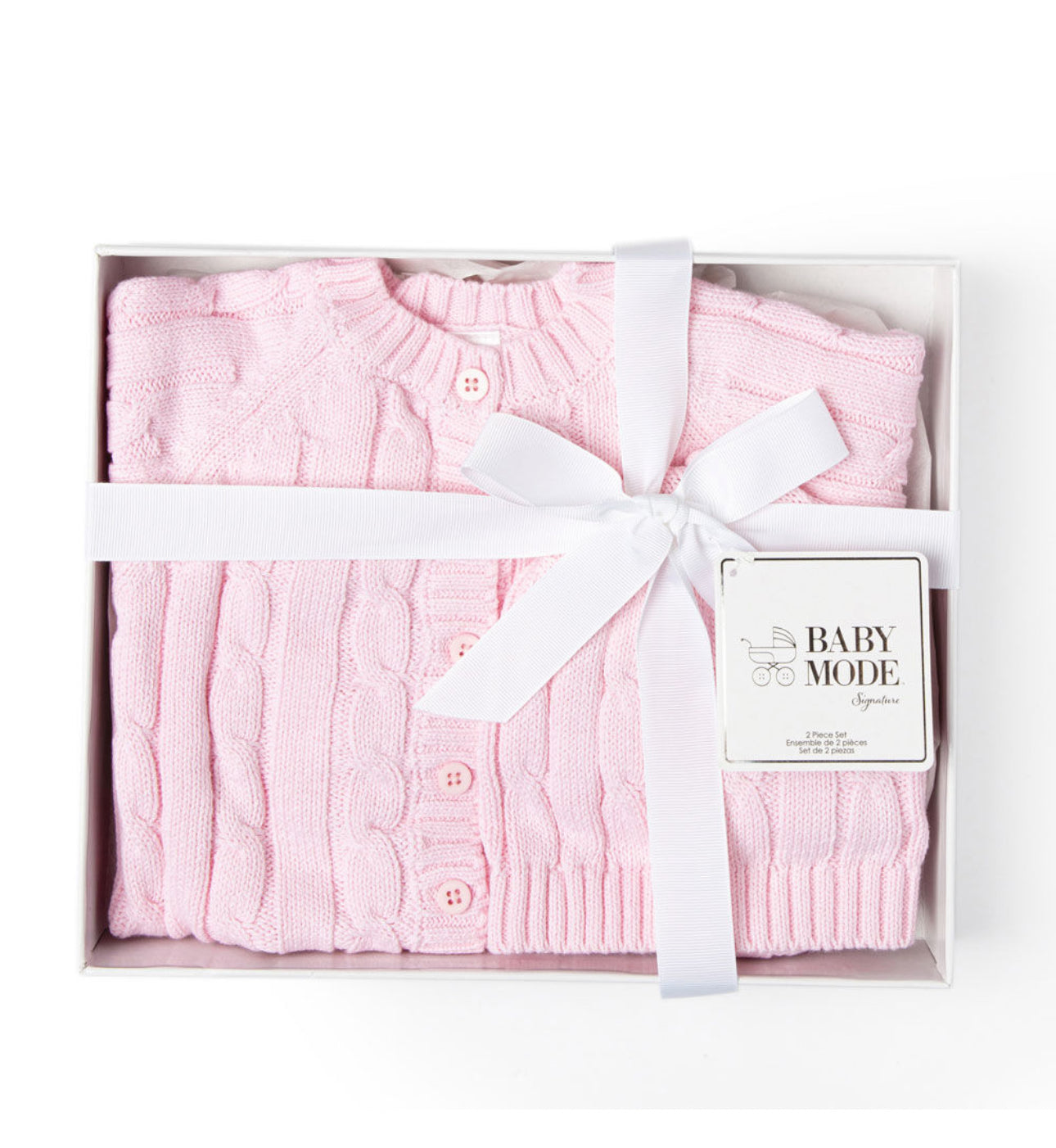 Pink 2 Piece Knitted Gift Set