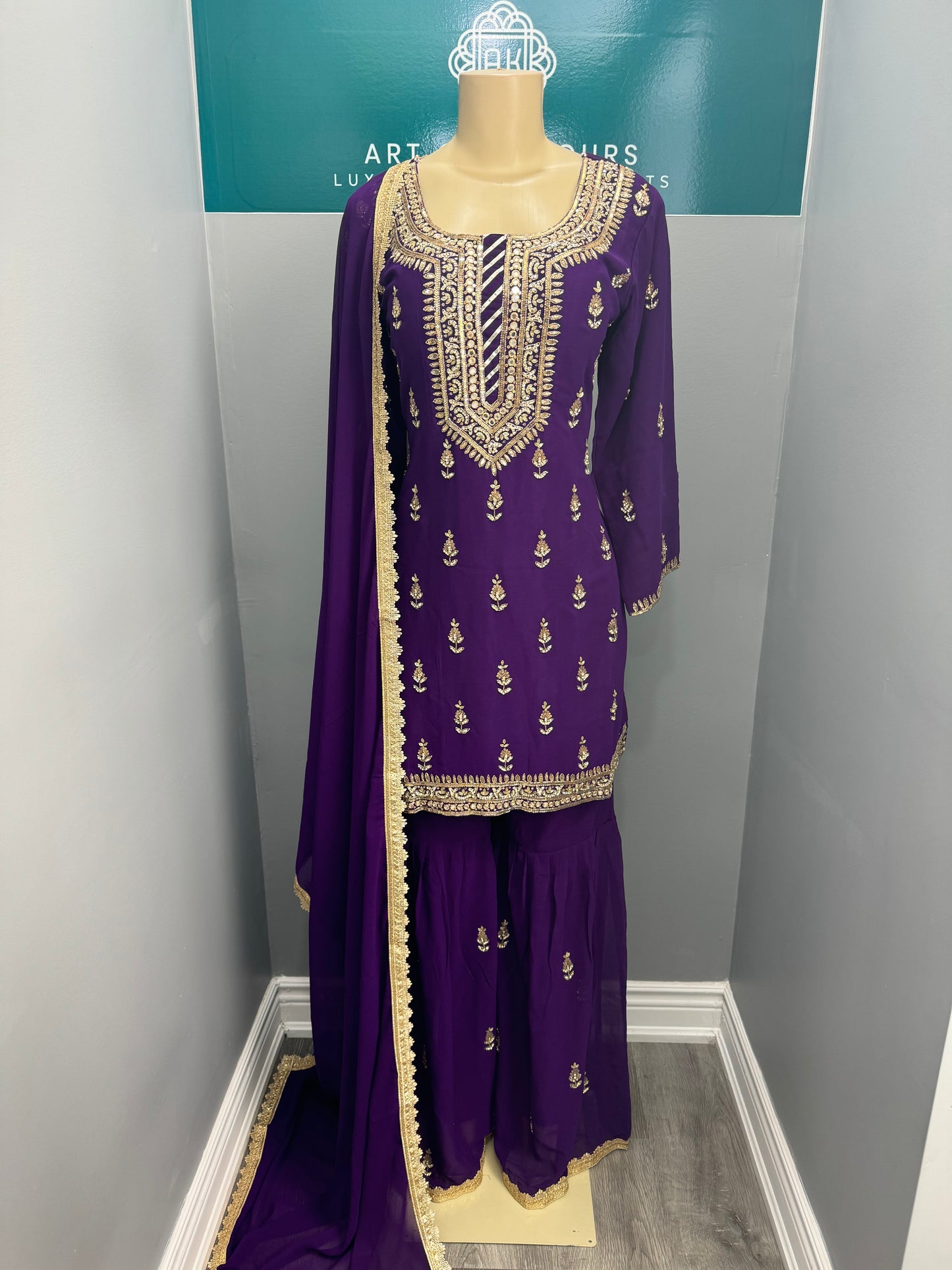 Readymade Gharara Suit- AK7073-15