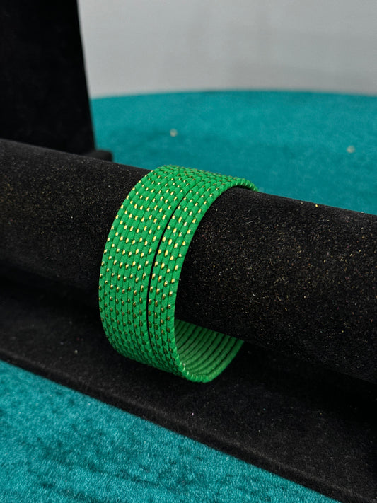 Green Plain Bangles Size 2.12