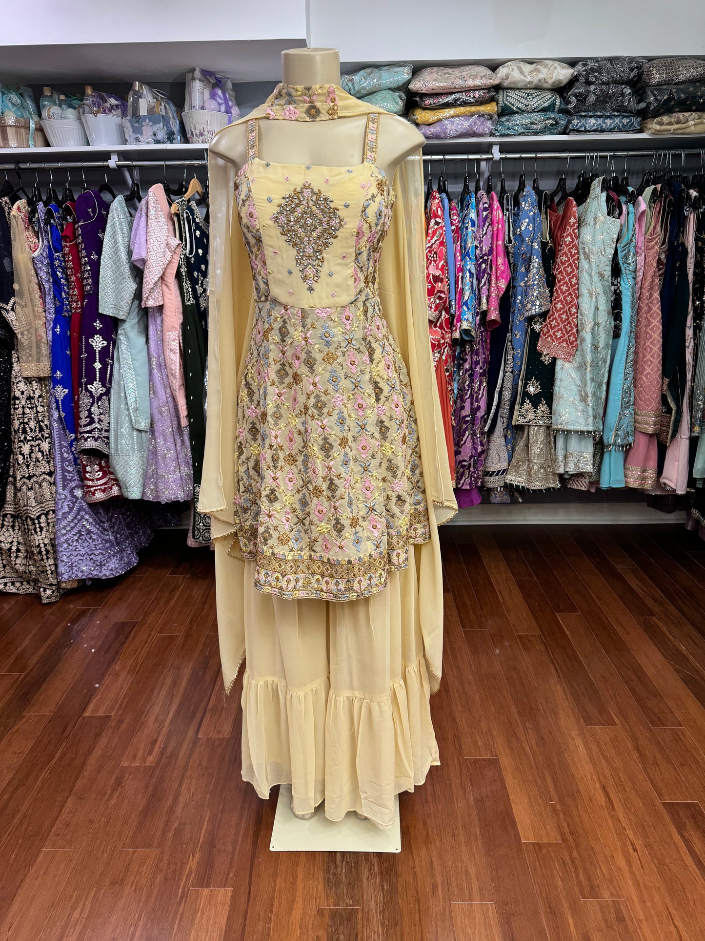 Krystal Three Layer Gharara