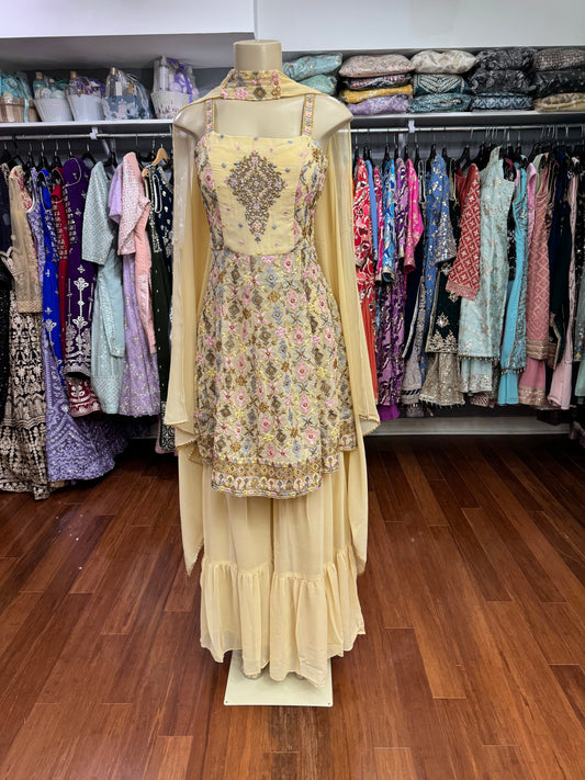 Krystal Three Layer Gharara