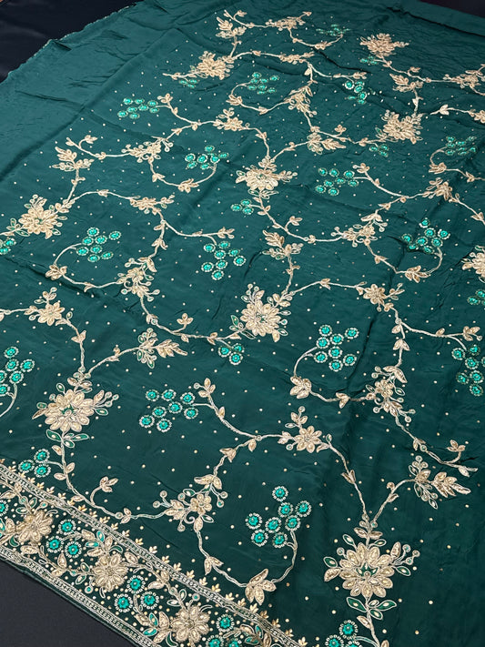 Shahi Elegance Green Unstitched Suit