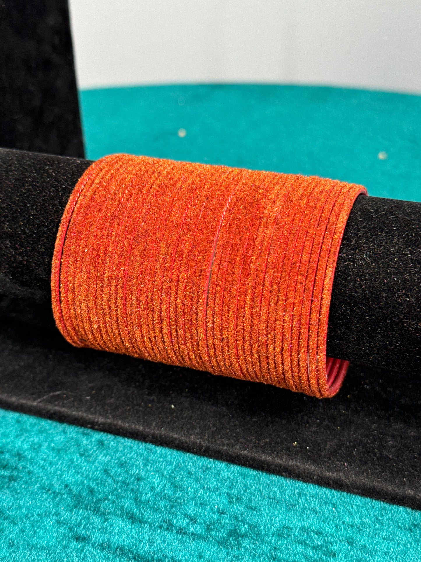 Rust Plain Velvet Bangles