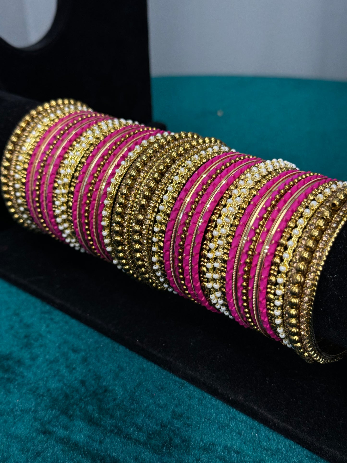 Hot Pink Designer Work Bangles
